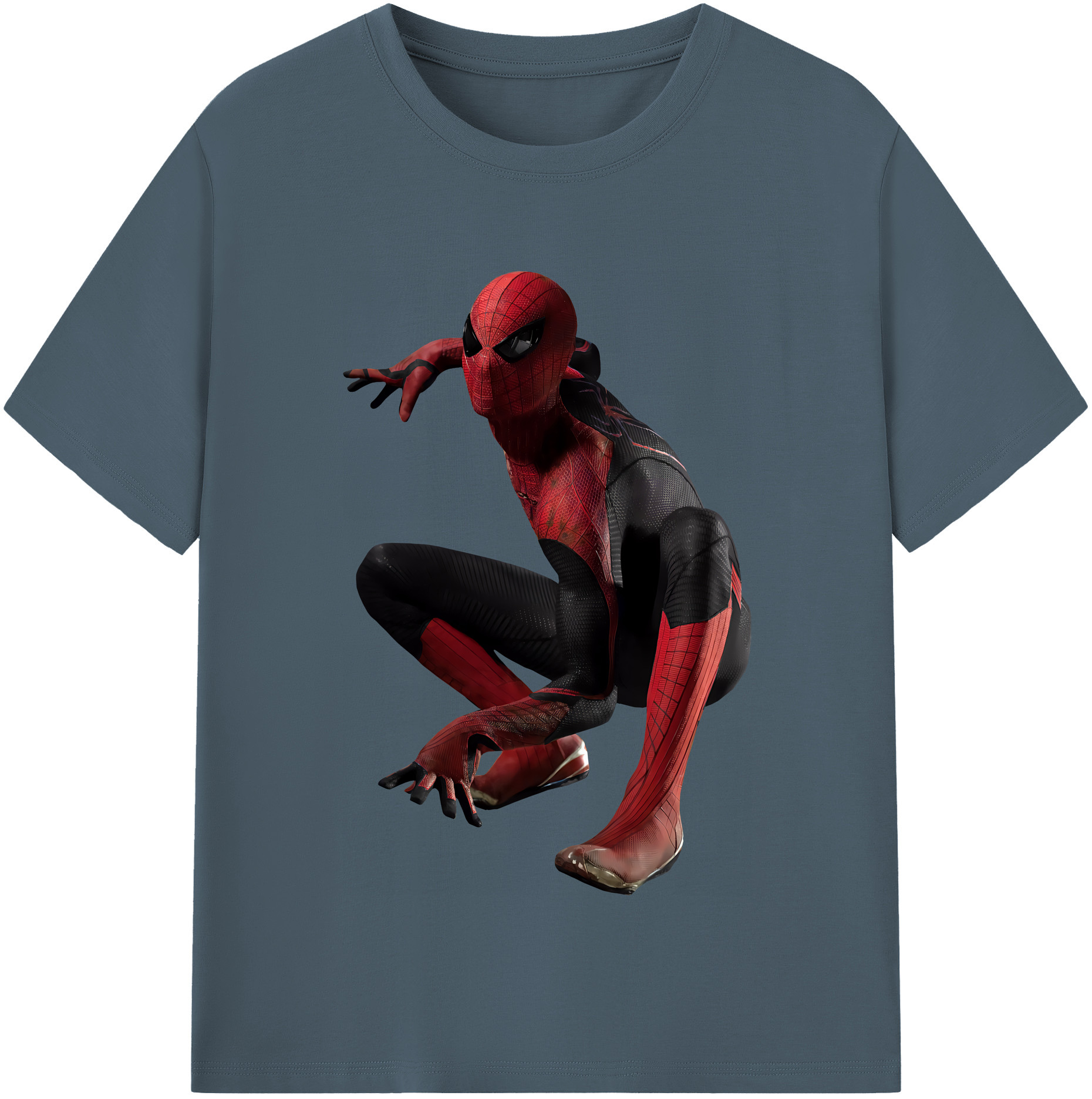 （画像用） Spider Man スパイダーマン 綿100％半袖Tシャツ（フロントプリント）
